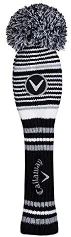 Callaway Golf Pom Pom Fairway Wood Headcover 2020, Black/White/Grey