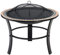 Brasero Rond Sevilla Ø 76 cm Acier laqué Pierres mosaïque Accessoires Couvercle Jardin terrasse feu Bois Charbon briquette Barbecue