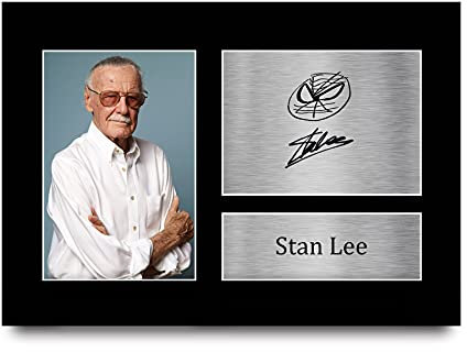 HWC Trading A4 Stan Lee Marvel Marvel Geschenke gedruckt Autogramm Bild für TV-Fans signiert - A4
