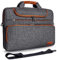 DOMISO 14 Multi-Functional Laptop Sleeve Business Briefcase Waterproof Messenger Shoulder Bag for 14 Inch Laptops/Chromebook/Ultrabook/Apple/Lenovo/HP/Dell/ASUS/Acer, Dark Grey