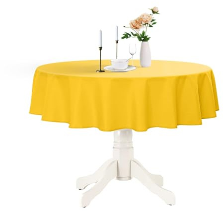 Romanstile Runde Tischdecke, 178 cm, Gelb