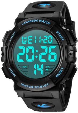 Reloj Digital para Hombre – Relojes Militares Deportivos 5 ATM Impermeable al Aire Libre Cronógrafo Militar Relojes de Pulsera para Hombres con Luz Trasera LED, Alarma, Fecha, a Prueba de Golpes