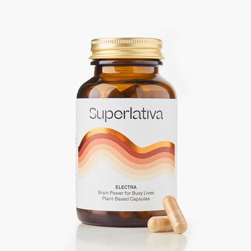 Superlativa Daily Electra Ashwagandha Sensoril® 250 mg – Fórmula Premium con Bacopa y Schisandra – Regula el Cortisol y Mejora el Sueño – Superlativa – 60 Cápsulas Veganas