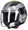 Jethelm Erwachsener Motorradhelm Rollerhelm Mit Visier Jethelm Herren & Damen Retro Vintage Pilot Biker Helmet Scooter Moped Mofa Offenes Jet Helm Stoßfester Helm ECE Zertifiziert,Grau,4XL