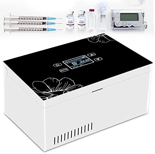 YNITJH Neveras De Insulina Eléctrico,Mini refrigerador de medicamentos y refrigerador de insulina para automóvil, Refrigerador USB con Batería,para Viajes Almacenamiento de medicamentos,1Battery
