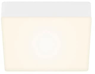 BRILONER - LED Deckenlampe rahmenlos, warmweiße Lichtfarbe, 11 Watt, 1000 Lumen, LED Lampe, Deckenleuchte, Wohnzimmerlampe, Schlafzimmerlampe, Küchenlampe, 15,7x15,7x3,6 cm, Silberfarbig