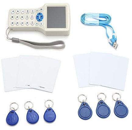 Englisch Multi-Frequenz-RFID-ID/IC-Kartenleser-Schreibgerät Kopierer, Multi-Frequenz-RFID-ID/IC-Karten-Kopierer-Lesegerät + IC-ID-Schlüsselanhänger + USB-Kabel
