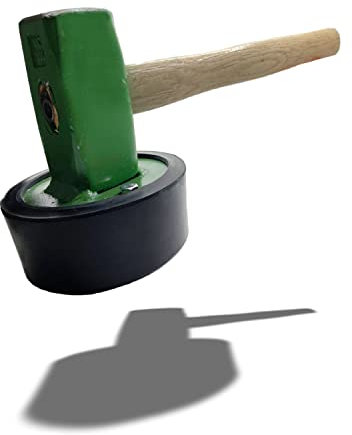 VERLEGEHILFEN Profi Plattenlegerhammer 2.500g - Gummihammer mit Holzgriff - Werkzeug