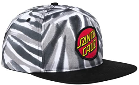 SANTA CRUZ Baseballmütze mit mittlerem Profil, Snapback, klassische Punkte, Skate-Hut, Twist-Schwarz/Schwarz, Größe: Einheitsgröße, Twist Black/Black, Einheitsgröße