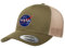 NASA Offizielles Lizenzprodukt Insignia Premium Trucker Cap (Olive-Khaki), Einheitsgröße