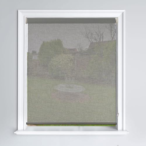 Lister Cartwright Sunscreen/Privacy Roller Blind Privacy Shades Windows Roller Blinds (Grey, 150 cm Width X 165 cm Drop)