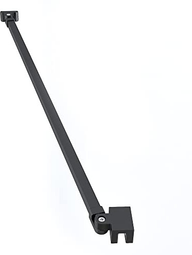 Dusche Stabilisator 48 cm Matt Schwarz 2 Stück Edelstahl Haltestange Stabilisierungsstange Winkel flexibel, einstellbar für Glasstärken 4-8 mm für Duschwand Duschkabine Seitenwand Fixiert