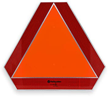 Warntafel dreieckig für Heck gemäß ECE 69.01 - Kennzeichnungstafel für langsam fahrende Fahrzeuge - auf Stahlblech ohne Kantenschutz - RA3/C