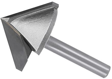 CoCud V Scanalatura Fresatrice Punta, 32mm Taglio Diametro 6mm Gambo 90 Grado, Carburo Punta V Scanalatura Punta per Lavorazione Legno Scanalature Realizzazione), 1pz