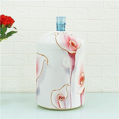 Highdi Water Dispenser Barrel Cover for 5 Gallon Water Bottle, High Stretchy Water Bucket Dust Elastic Protector Covers Reusable for home and Kitchen or Office (18.9 litres,Trumpet Flower)