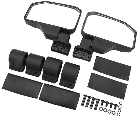 UTV-Seitenspiegel, 2 Stück, Rückspiegel, Breite Sicht, Klare Sicht, Verstellbares Schwarzes Seitenspiegel-Set für ATV, UTV, Motorrad