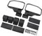 UTV-Seitenspiegel, 2 Stück, Rückspiegel, Breite Sicht, Klare Sicht, Verstellbares Schwarzes Seitenspiegel-Set für ATV, UTV, Motorrad