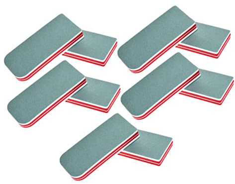 FRCOLOR 10 Piezas Mini Bloque De Amortiguamiento Limas Para Lijar Uñas Limas De Uñas Grano 80/80 Tampón De Arte De Uñas Tampón De Uñas Eva Brillar Archivo De Esponja Barra De Lijado Viajar