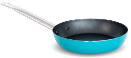 lätt Home Sartén Acero Vitrificado Antiadherente (28 cm, Turquesa)