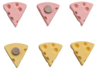 Lustige Magnete, 6 Stück, Käse, Käse, Kühlschrank, Magnet, Kunstharz, Cartoon-Magnet, Büro, Küche, Dekoration