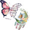 Arawat Schmetterlinge Wandtattoo Traumfänger Schmetterling Wandaufkleber Schlafzimmer Wohnzimmer Bad Küche Dekor Wanddekoration Kinderzimmer Wohnkultur Babyzimmer Wandtattoo Wandbilder für Tür Möbel
