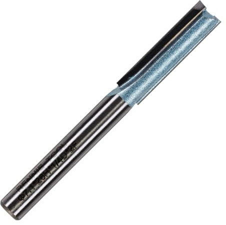 Rennie Tools – 7,1 mm Schnittdurchmesser x 26 mm Nut x 1/4-Zoll-Schaft TCT-bestückter 2-Nut-gerader Fräser-Bit. Kompatibel mit Makita Bosch Trend Katsu Dewalt Oberfräsen usw. 7,1 mm Oberfräsen-Bit