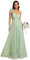 Ever-Pretty Vestido Dama de Honor para Mujer Hombro Cintura Alta Sin Mangas Fiesta Maxi Vestido Menta Verde 36