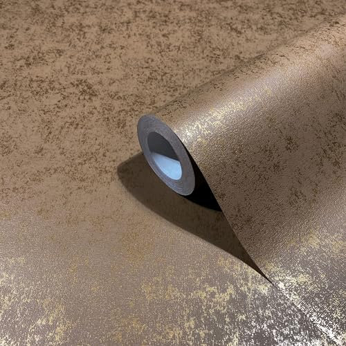 marburg Tapete Silber Braun Glänzend Metallic Muster Modern für Wohnzimmer Schlafzimmer Küche MADE IN GERMANY 10,05 x 0,53m