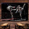 Poster mit Muay Thai gegen Boxen, für Fitnessstudio, Kampfhallen, Dekoration, Sport-Wandbild, Wandteppich, Geschenk für Kampfliebhaber, B2