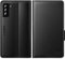 CASBST for Samsung Galaxy S22 Case, Kickstand Flip Leather Wallet Book Case with Card Slots Shockproof Magnetic Closure Protective Phone Case Cover Compatible with Samsung S22 - Black