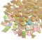 Glasmosaikfliesen, 4 Formen, quadratisch, Diamant, Dreieck, Rechteck, 270 Stück, Buntglas-Mosaikstücke für handgefertigte Kunst, Handwerk und Heimdekoration (schillernder Champagner)