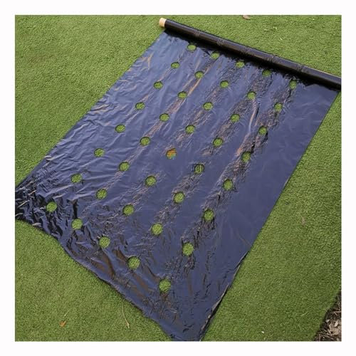 NETFEN Folie, Perforierter Mulch, Unkrautbekämpfung, Landwirtschaft, Zucht, Mulch, Gemüsebeet for Tomaten, Erdbeeren, Wachstum, Lochung 4,5 cm, Schwarz (Size : 0.95x50m)