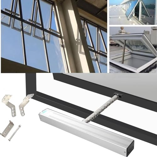 Attuatore elettrico per aprifinestra (24 V), apertura automatica per finestra, corsa 300 mm -800 mm, per finestre a battente, lucernari, ventilatori sul tetto, solo motore da 300 mm-24 V