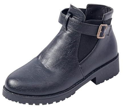 Stivali da Neve Scarpe Donna Stivaletti Stivaletto Nero Donna Basso Stivali da Donna sopra al Ginocchio Stivali Donna con Tacco Alto in Gomma Stivali Texani Donna Estivi con Tacco Alto Texani