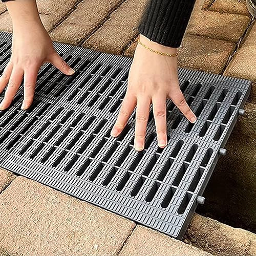 Drainage Cover Hollow Plastic Drain Filter Cover, Rectangle Drainage Grate Sewer Strainer Trench Drain System