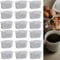 QSLKI 15PCS Charcoal Coffee Filter, Replacement Non-Woven Activated Charcoal Water Filters, Coffee Machine Filter Non Woven Carbon Kit, Fits All Wolf Gourmet Kettle, White (Rectangle)