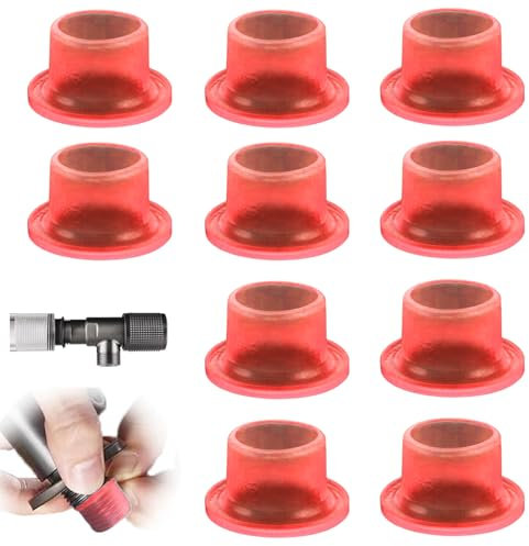 Irikdescia Lot de 10 joints d'étanchéité anti-fuite en silicone pour valves (rouge)