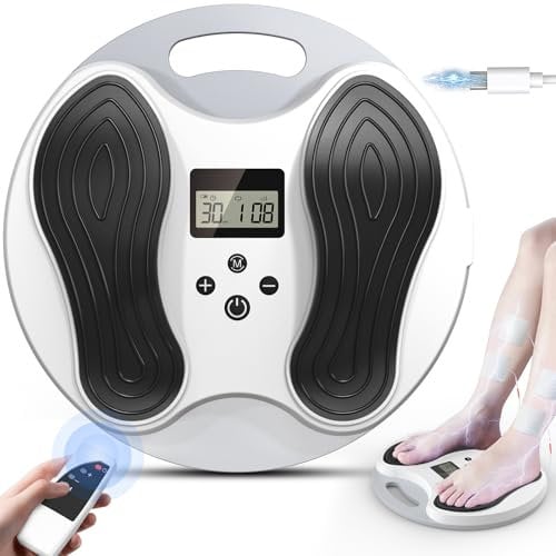 Medic Durchblutungs-stimulator Beine, Durchblutungsstimulator Füße Beine mit 4 TENS Elektroden Pads, EMS Fußmassagegerät Elektrisch Verbessert Durchblutung und Neuropathie Linderung Fußschmerzen