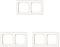 Schneider Electric Merten M-Smart Rahmen für Steckdosen und Schalter 2-fach, polarweiß glänzend, 8,1cm x 14cm, 478219 (Packung mit 3)