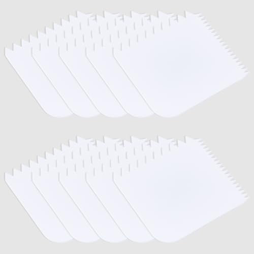 NBEADS 10 Pcs Adhesive Spreader, Notched Glue Spreader Adhesive Barrier Spreader Plastic Trowel Spreader Hardwood Flooring Spreader for Applying Glue Epoxy Resin Putty