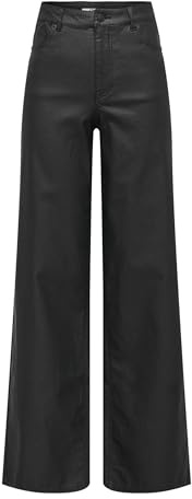 ONLY Damen Onlmadison-Gosh Hw Wide Coated Pant PNT Onlmadison-Gosh Hw Wide Coated Pant PNT