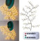 LED Kirschblüten Zweige Lichter, Kirschblüten LED Wand, Sakura Vine Wand Deko, Warmweiss Rattan Lichterkette Wanddeko mit Fernbedienung für Schlafzimmer Deko Weinachtsdeko (Creme, 96LEDs, 1.8Meter)
