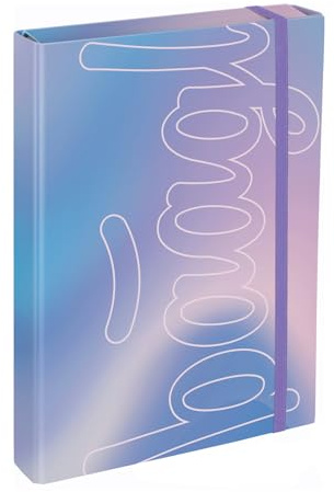 Baagl Heftbox für Schulranzen - Heftmappe A4 JUMBO für Kinder mit Gummiband und Innenklappen - Sammelmappe, Sammelbox mit Gummizug für Jungen (Sky)