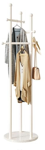 Shakub Garderobenständer, freistehender Kleiderständer aus Metall, 170 cm Höhe, stabil mit Haken, moderner Jackenständer für Kleidung, Hüte & Taschen, platzsparend für Flur, Schlafzimmer & Büro