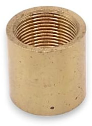 Messing Muffe M16x1 roh d.20x20mm Verbindungselement Verbindungs-Rohr Metall mit Innengewinde ISO-Feingewinde DIN13-5
