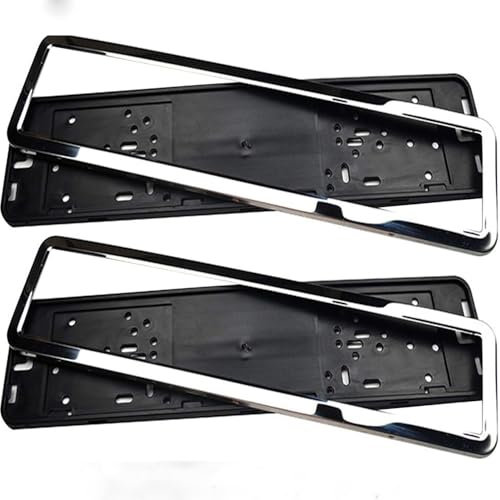 2 PCS License Plate Holder Stainless for Audi S5 Cabriolet 2017-2023,Steel Standard License Plate Number Plate Holder Frame Car Accessories,Silver