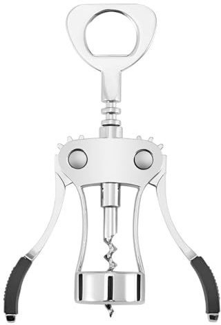 NEXROLA Wine corkscrew, beer opener, multi-function wing corkscrew opener, zinc alloy with screw, cork bottles and beer, simple and durable