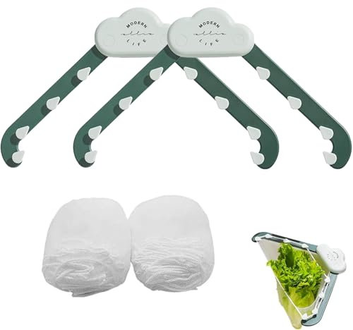 3 in 1 Kitchen Sink Strainer, Efficient Sink Filter with 2 Cloud Drain Strainers and 100 Mesh Bags, Ideal for Food Waste Management and Preventing Drain Clogs in Kitchen Sinks