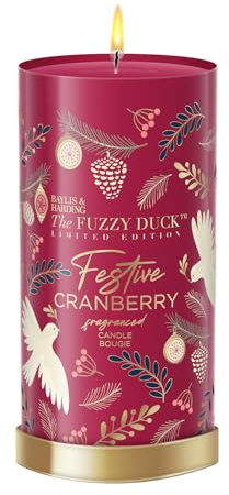 Baylis & Harding The Fuzzy Duck Winter Wonderland Festive Cranberry Candle Gift - Vegan Friendly