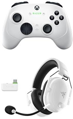 Razer Wolverine V3 Pro + BlackShark V2 Pro (Xbox) - (inalámbrico HyperSpeed, botones de acción táctiles Mecha, vibraciones hápticas) Blanco